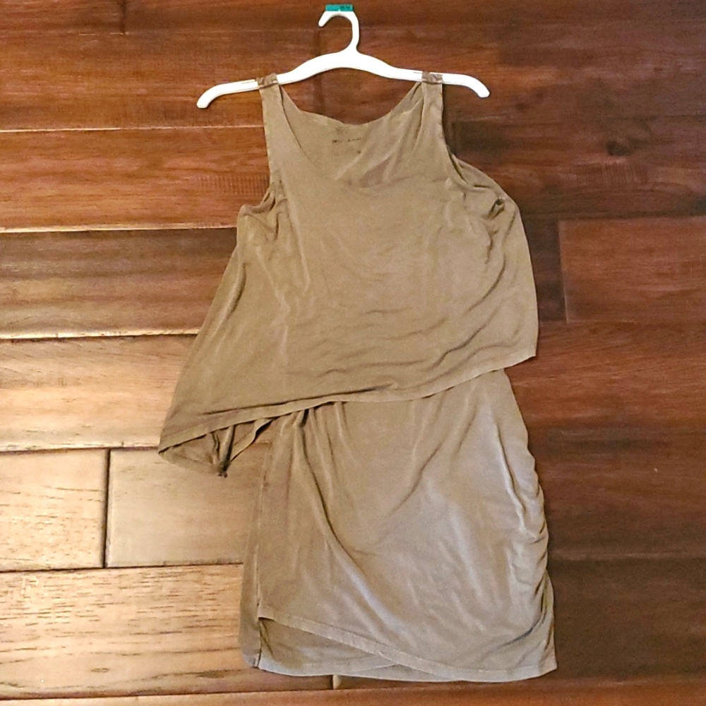 Olive green mini dress